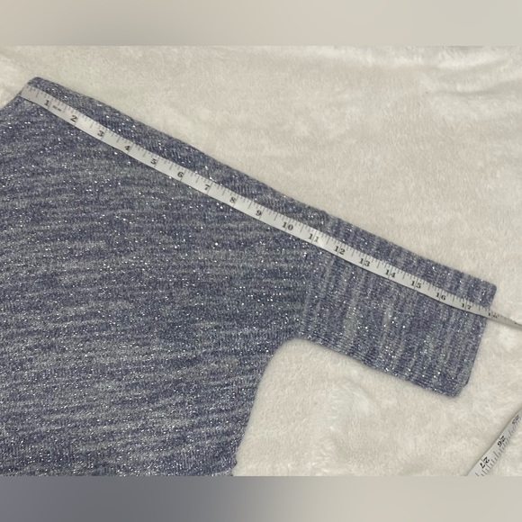 White House Black Market Sweater Blue with Silver Flecks Size Small - Picture 12 of 13